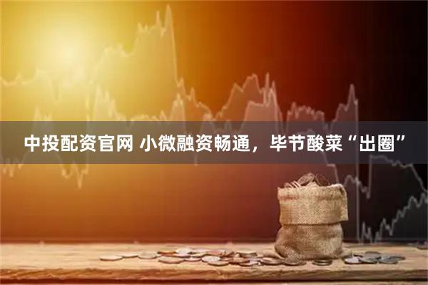 中投配资官网 小微融资畅通，毕节酸菜“出圈”